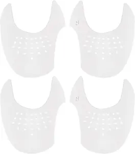 2 Pairs Shoes Crease Protector Toe Box, Prevent Sneaker Shoes Crease Protector for Men and Women 5-12" (White)
