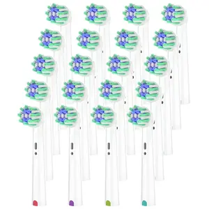 20 Pack Cross Action Replacement Brush Heads Compatible with Oral B Electric Toothbrush, RotatingToothbrushes Head Refills for 1000 100 500 1500 7000 Replaceable Brush Heads