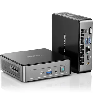 GEEKOM Air12 Mini PC | Intel 13th Gen N150, 16GB DDR5, 512GB NVMe SSD | 4K Triple Display via HDMI+MiniDP+USB-C, WiFi 6, BT5.2, Gigabit LAN, SD Slot, VESA Mount | Compact Desktop for Home, Office & Business Tower Computer