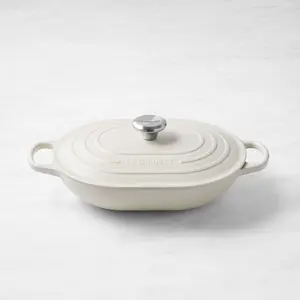 Le Creuset Signature 3.75-Qt Enameled Cast Iron Oval Casserole, Brioche