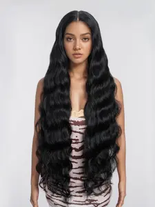 36 Inch Long Body Wavy Wigs for Women, Body Wave Wig, Synthetic Hair Wig, Gorgeous Fluffy Wigs without Bangs, Synthetic Lace Front Wigs for Cosplay Party, Daily Use