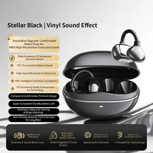 YYK-Q108 Open-back wireless earbuds | Bluetooth dual-core earbuds, vinyl record sound effects, IMAX high-resolution surround sound, 720° pure spatial audio, ENC call noise reduction, directional audio transmission, suitable for sports and calls.