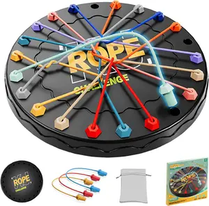 Rope Untangling Puzzle Game, Educational Strategy Board Game for Kids & Adults, Family Travel Party Games with Multi-Level Challenges, Gifts for All Ages Entertainment