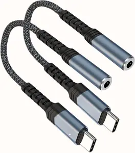 USB C to 3.5mm Audio Adapter,Type C to Aux Dongle Adaptor USB C to Headphone Jack Adapter for  16/15/Plus/Pro/Pro Max, Galaxy S25/S24/S23/S22/S21/note10/20 Ultra,iPad Pro,Mini,MacBook