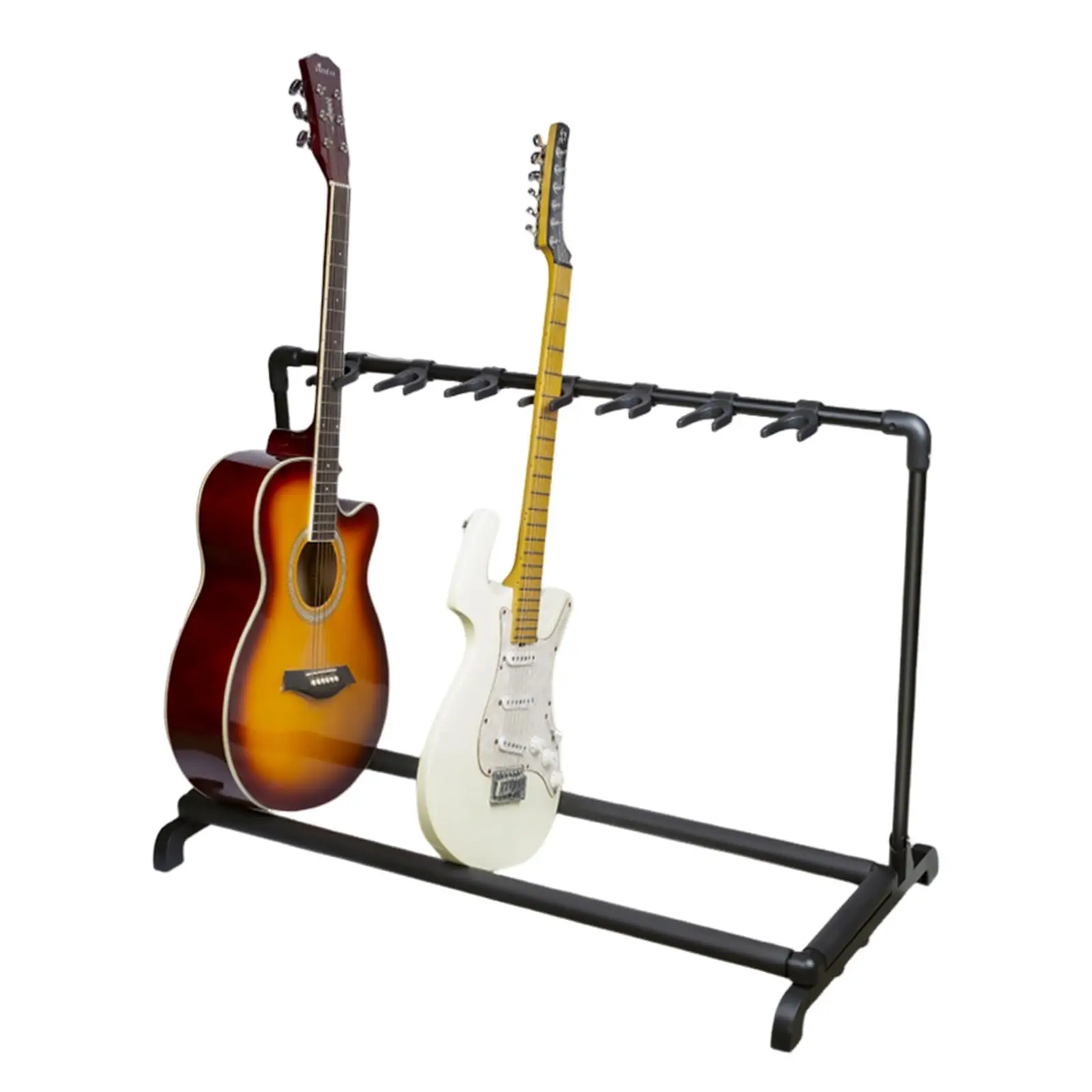 Multi Guitar Stand Rack, Folding 5 Holder/7 Holder Guitars Stand, Portable Guitar Holder, Guitar Display Holder for Guitar & Bass, Studio & Home