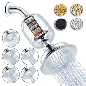 High Output Rain Shower Head And Hard Water Filter, Water Softener Showerhead For Bathroom, 24 Stage Shower Filter Removes Chlorine & Harmful Substances, 1 Replaceable Filter Cartridge, christmas 2024