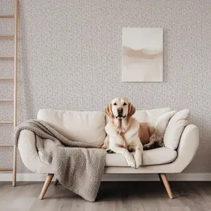 Burlap Textured Beige Wallpaper - Elegant Embossed Wall Covering, Double Roll - 33 ft x 21 in, Made in Ukraine, Traditional Unpasted Wall Paper for Bedroom, Living Room or Kitchen (Not Peel And Stick)