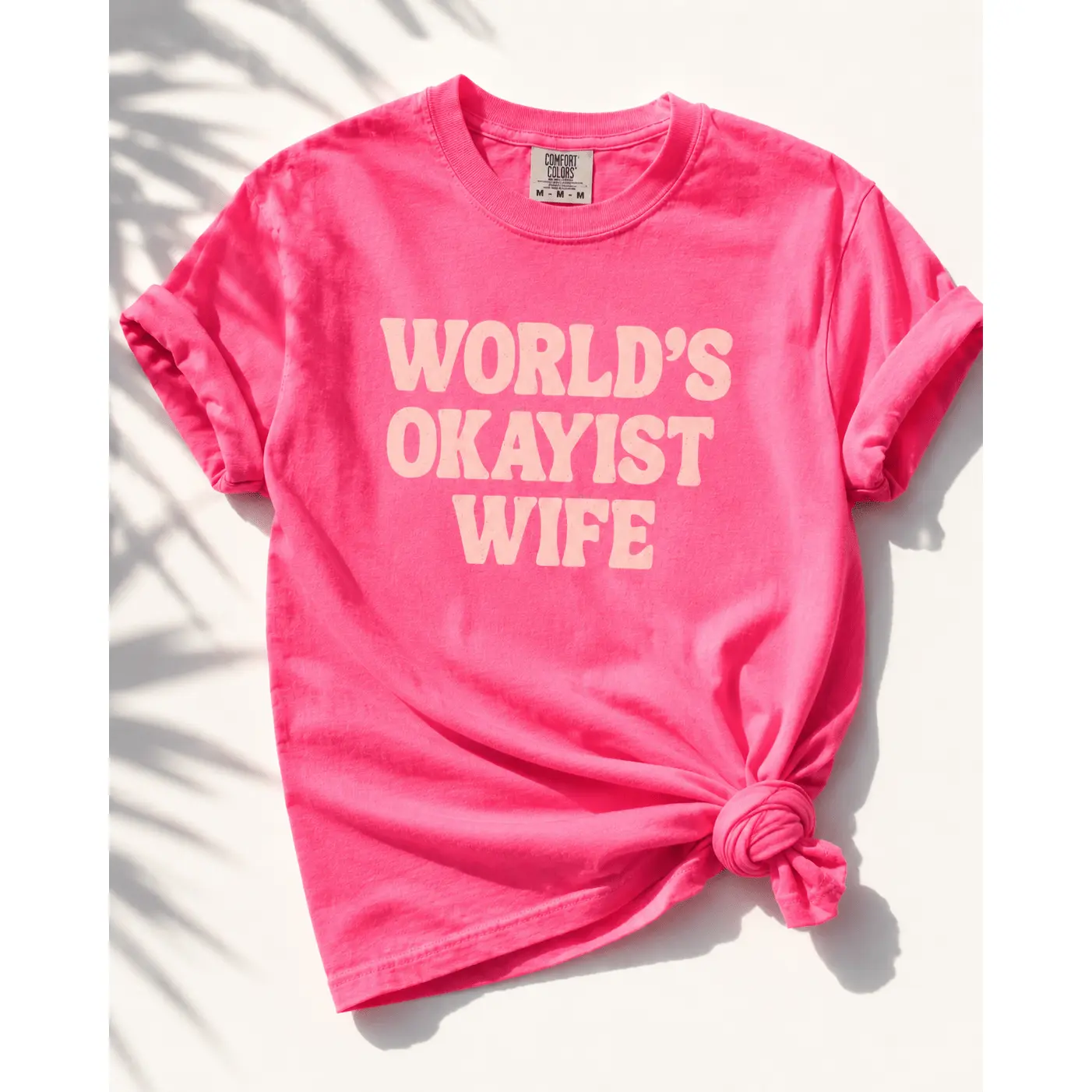 Plus/Reg Short Sleeve "World's Okayist Wife" Graphic Tee