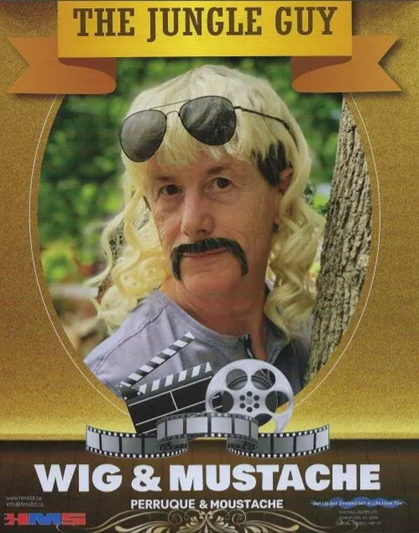 The Jungle Guy Wig & Mustache Set