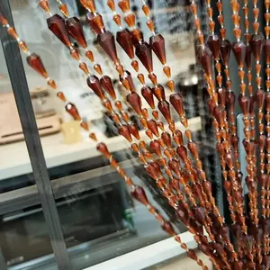 Beaded Curtain Doorways  Hanging Door Beads String Curtains Tassel Room Divider Screen Decor for Doorway Window Living Room Wedding (042coffee, 39 inch x 78.7 inch), ES042