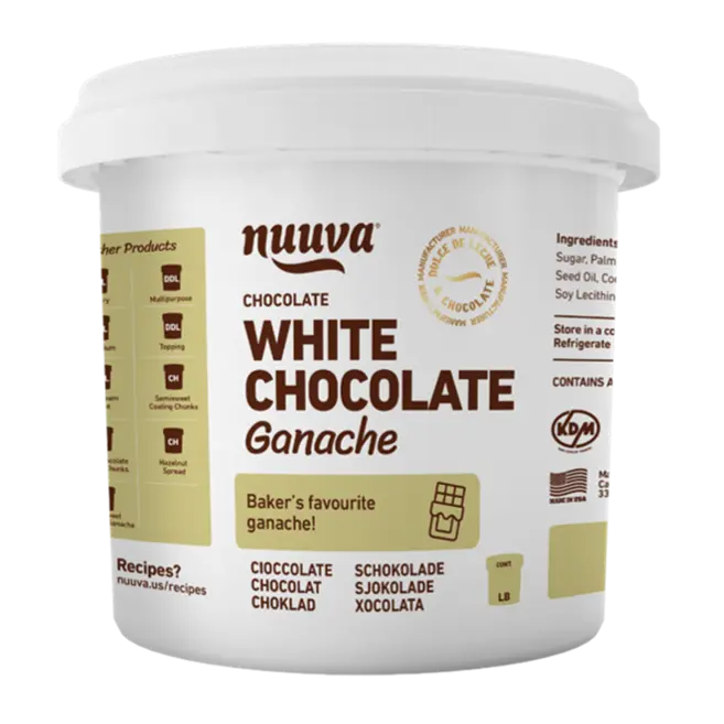 White Chocolate Ganache | Soft & Creamy Filling & Topping | Perfect for Cakes, Tarts, Truffles, Cookies & Mousses | Use as Chocolate Fondue | No Refrigeration Needed | Shelf-Stable | Gluten-Free | Kosher Certified