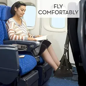 Foot Hammock for Airplanes, Travel Footrest for Flights, Hanging Leg Hammock with Straps, Portable Travel Accessory, Adjustable Height
