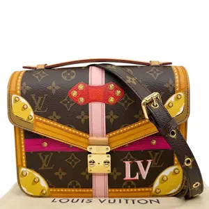 Pre-owned Louis Vuitton Canvas Crossbody Bags Summer Trunk Metis Pochette Monogram Crossbody Bag Brown