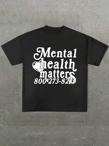 Men's Loose-Fit Casual Knitted T-Shirt, Round Neck, Dollar Money Print, Thin Fabric, Summer Wear, Unisex Street Style, Daily Fashion, One Piece, Streetwear, Casual Loose Tee