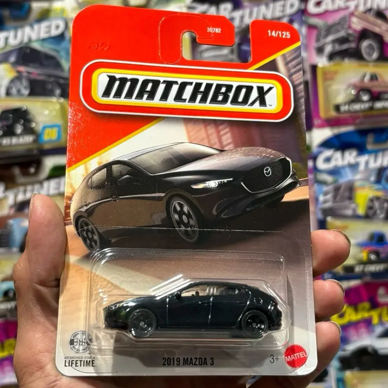 Mbox Black 2019 Mazda 3 diecast car 1:64 scale