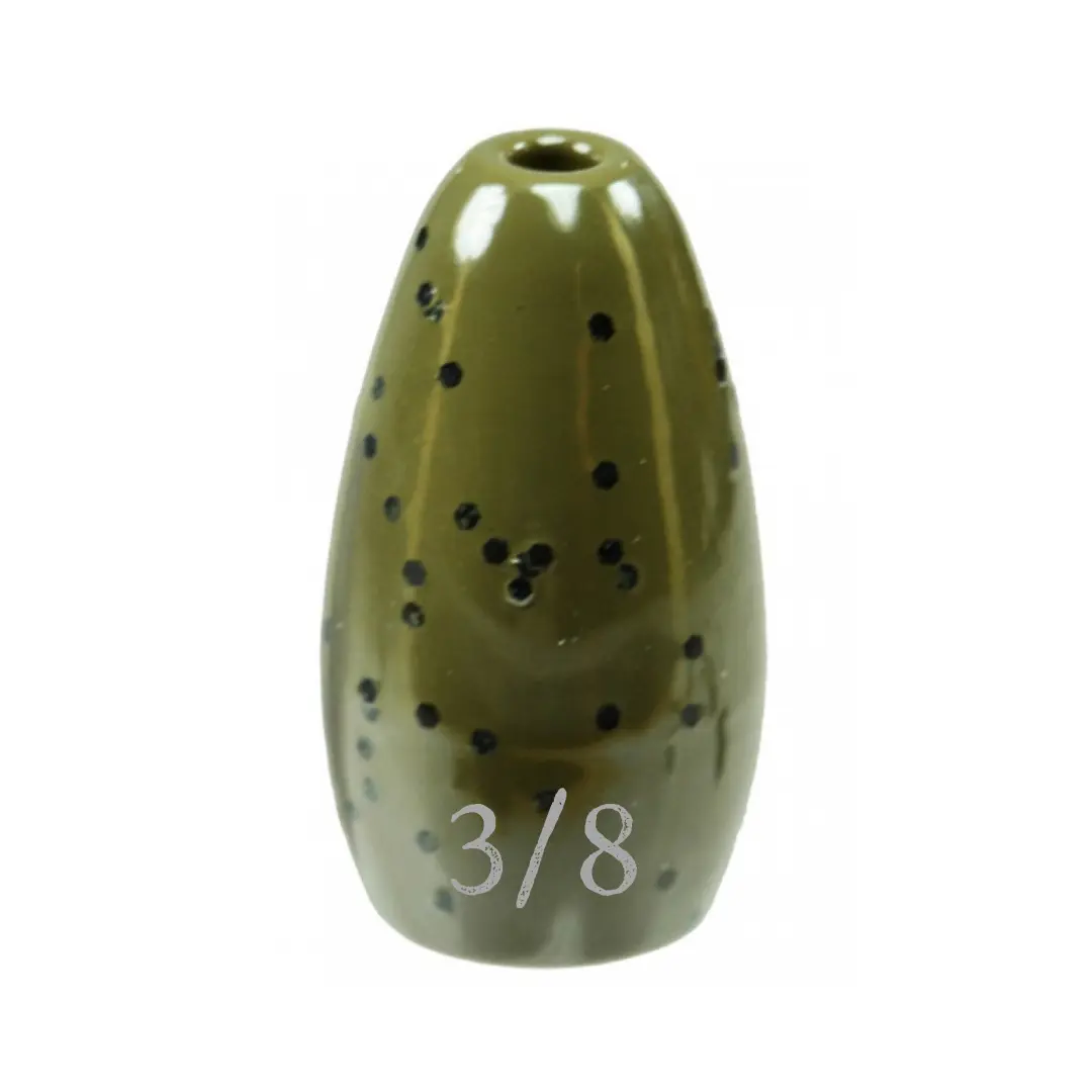 Reaction Tackle Tungsten Flipping Weights, Fishing Accessories with Hyper-Sensitive Design, Multi-Size Options for Targeted Fishing Tactics, Targeted Tactics, June Bug, Watermelon, Carolina Rig, Texas Rig