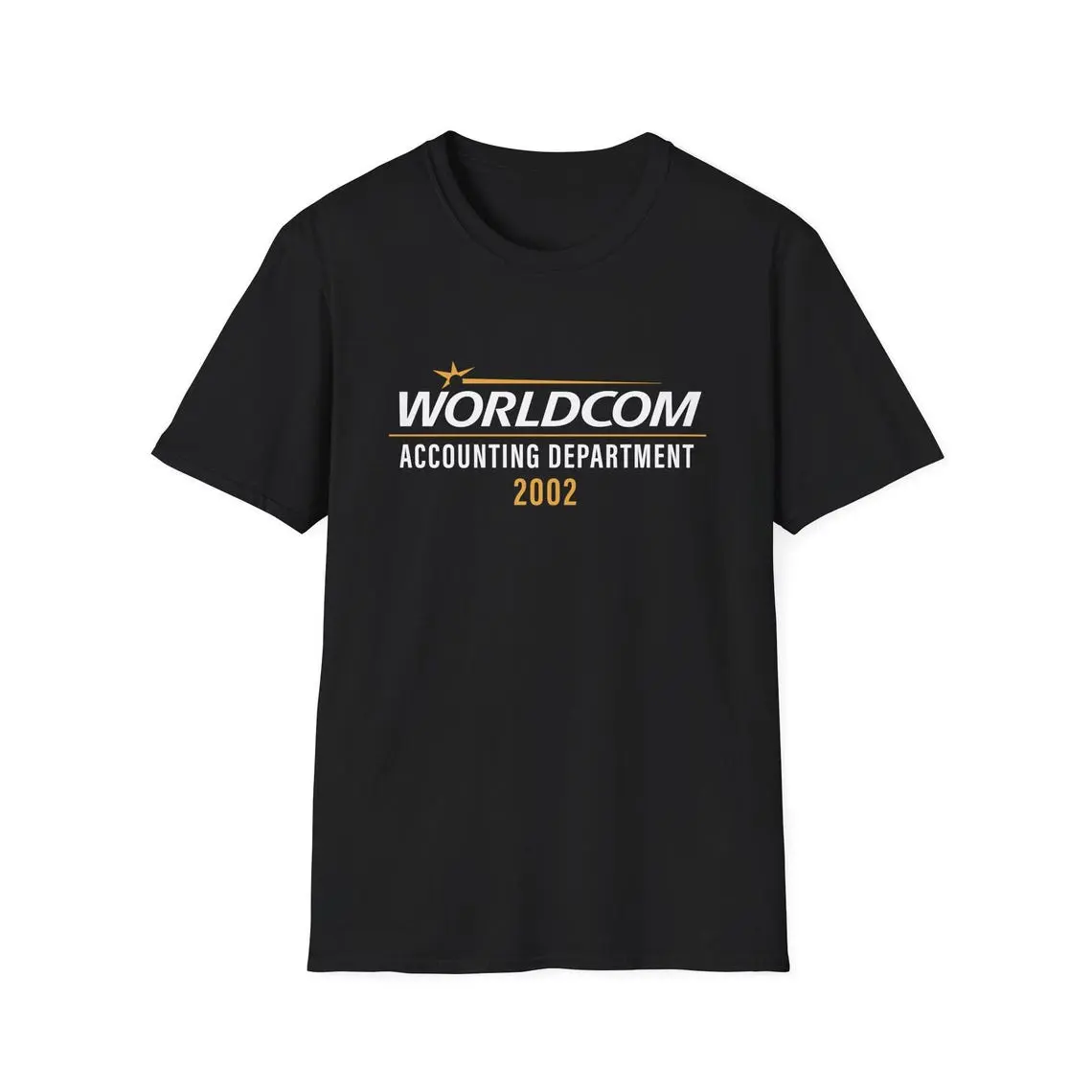 WorldCom Accounting Department 2002 Funny T-Shirt – Dark Humor Corporate Scandal Tee, Ironic Vintage Finance Meme Shirt, Funny Gift for Accountants Office Workers