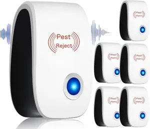 6 Packs Ultrasonic Pest Repeller Indoor Mouse Repellent Pest Repellent Ultrasonic Plug in for Spiders, Mices, Mosquitoes, Roaches, Mouse, Rodent, Bugs, Ants, Flies