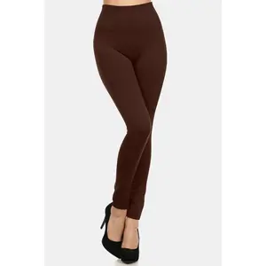 Yelete Full Size Seamless Fleece Lined Leggings