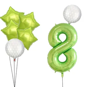 Golf Theme Balloon Arch Kit with 40 Inch Number Balloon Green Party Decorations Set