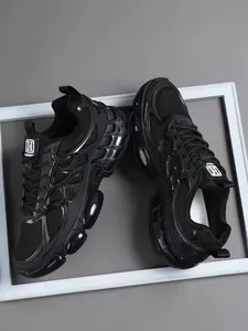 High-Quality Men's Casual Shoes, Comfortable Sporty Sneaker Outdoor Shoes, Durable Sneakers, Medium Width, PU Leather Upper, PVC Sole, All Seasons, Trainer Sneakers
