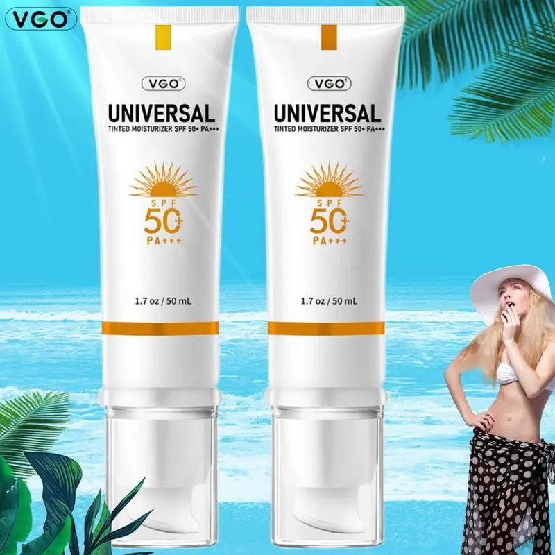 VGO Mineral Plant-Based Body Sunscreen Moisturizer - SPF 50/PA+++, 48g, Waterproof, Non-Aerosol, Lightweight UV Protection, Body Care for All Skin Types (A2), Mineral Sunscreens, Hydrating, Zinc Oxide, Radiant Skin
