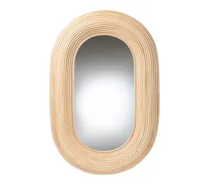 bali & pari Drucilla Natural Rattan Oval Wall Accent Mirror bali & pari Drucilla Natural Rattan Oval Wall Accent Mirror