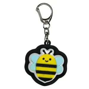 Happy Bee Fidget Clicker: keychain accessory, stress relief, cute must have