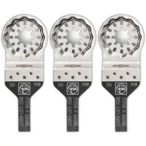 Starlock E-Cut Long-Life   - Precision  for , Drywall & Plastics, Bimetal with  Set, Short, 3/8" Width, 1-1/8" Length, 3-Pack - 63502184270