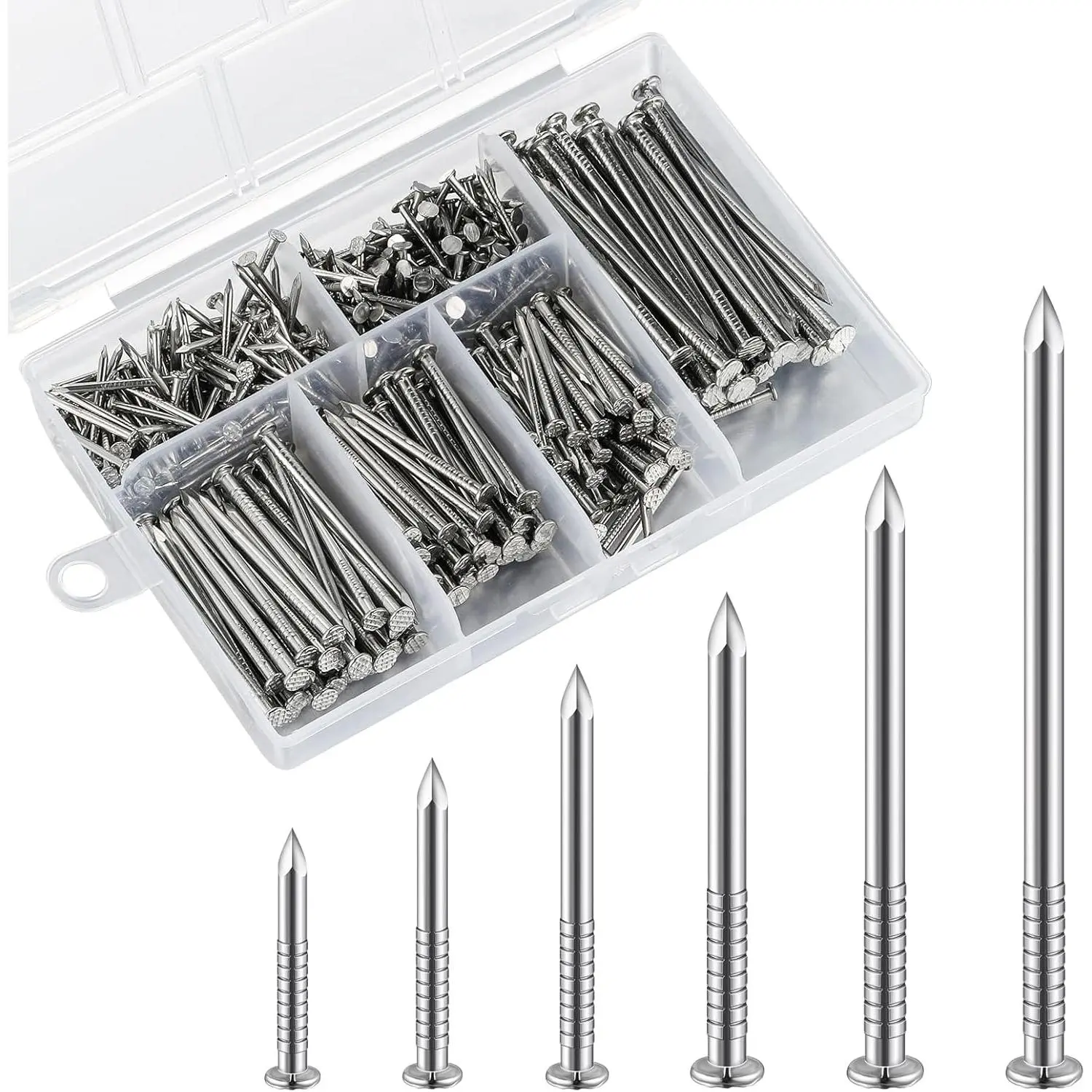 430 count Stainless Steel 304 Nails Kit, Hanging Nails Kit, Wall Nails Kit, Dowels Kit, Long Nails Kit