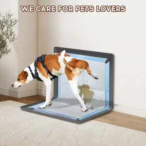 Pet silicone wall urine isolation pad and dog urine changing pad, with aluminum tubes on four sides to fix the wall-urine isolation pad, foldable storage, easy to clean, used to prevent urine leakage and protect the floor Pee Pad