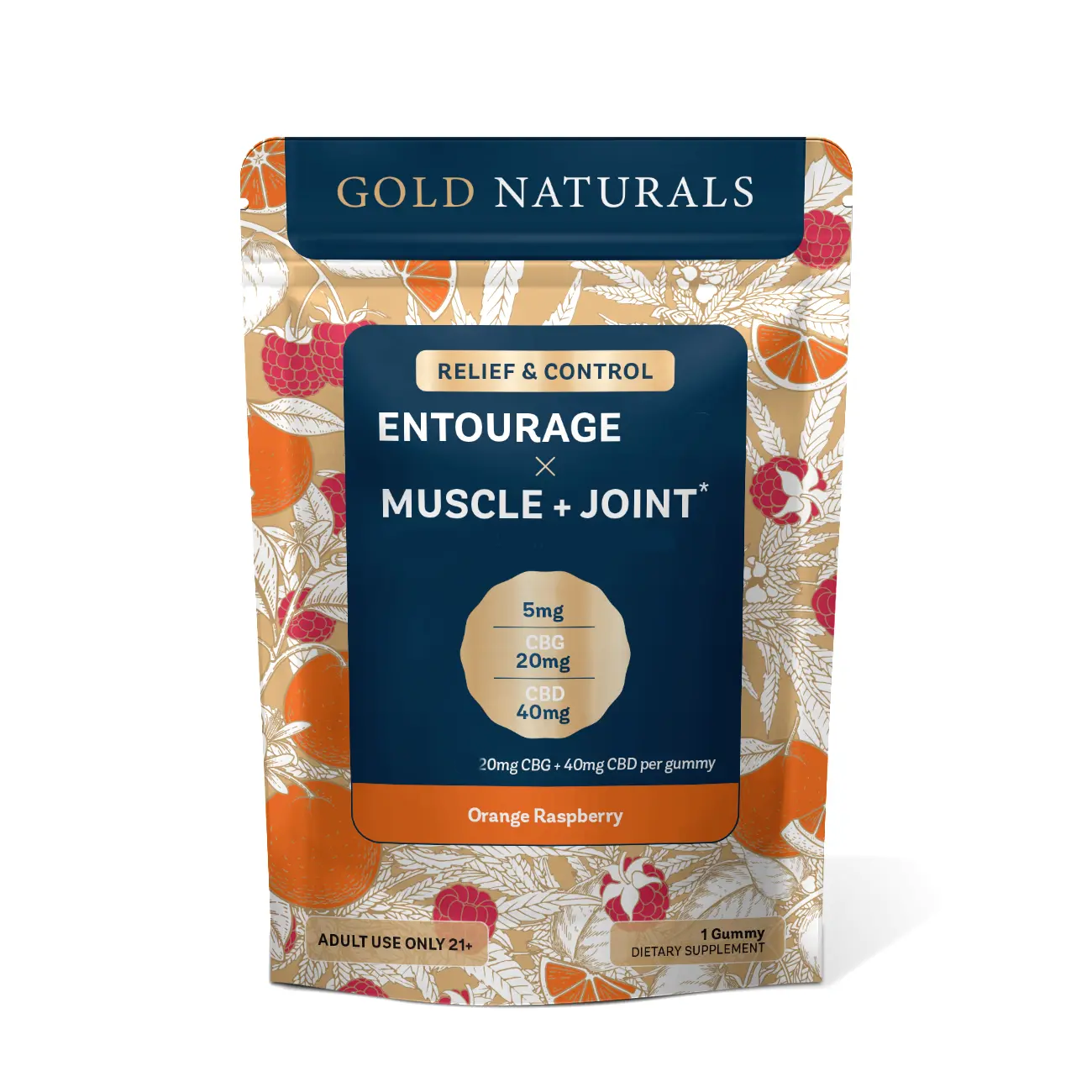 Entourage Muscle + Joint Wellness Gummies – Orange Raspberry Flavor Active Recovery Gummy | 10 Pack / 30 Pack