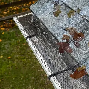 Plastic Gutter Guard Netting, Gutter Length Gutter Leaf Guard, Leaf Protection, Prevents Gutter Blockages, Use 10 Fixing Hooks