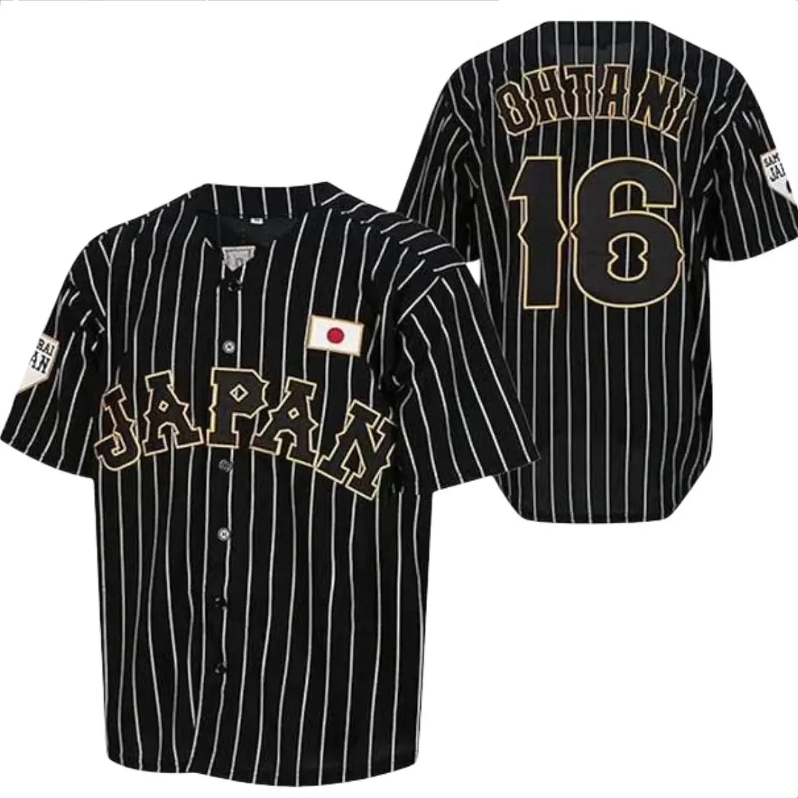 Men's #16 Japan Hip Hop Short baseball jersey Fan Edition, men's sport & outdoor clothing for training competition, Jersey swap comfortable Sportswear Top tiktokshopbacktoschool