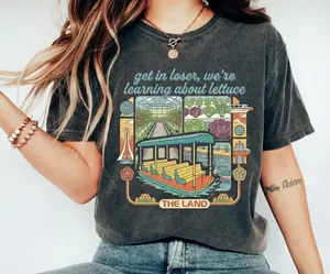 Get In Loser We're Learning About Lettuce Shirt, Funny Living With The Land Tee, Retro World Gardening Shirt