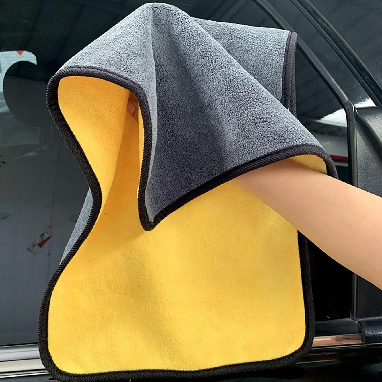Double-sided Two-tone Microfiber Detailing Towel, Car Cleaning Drying Cloth, Car Care Cloth, Car Auto Wash Towel, Professional Car Washing Accessories