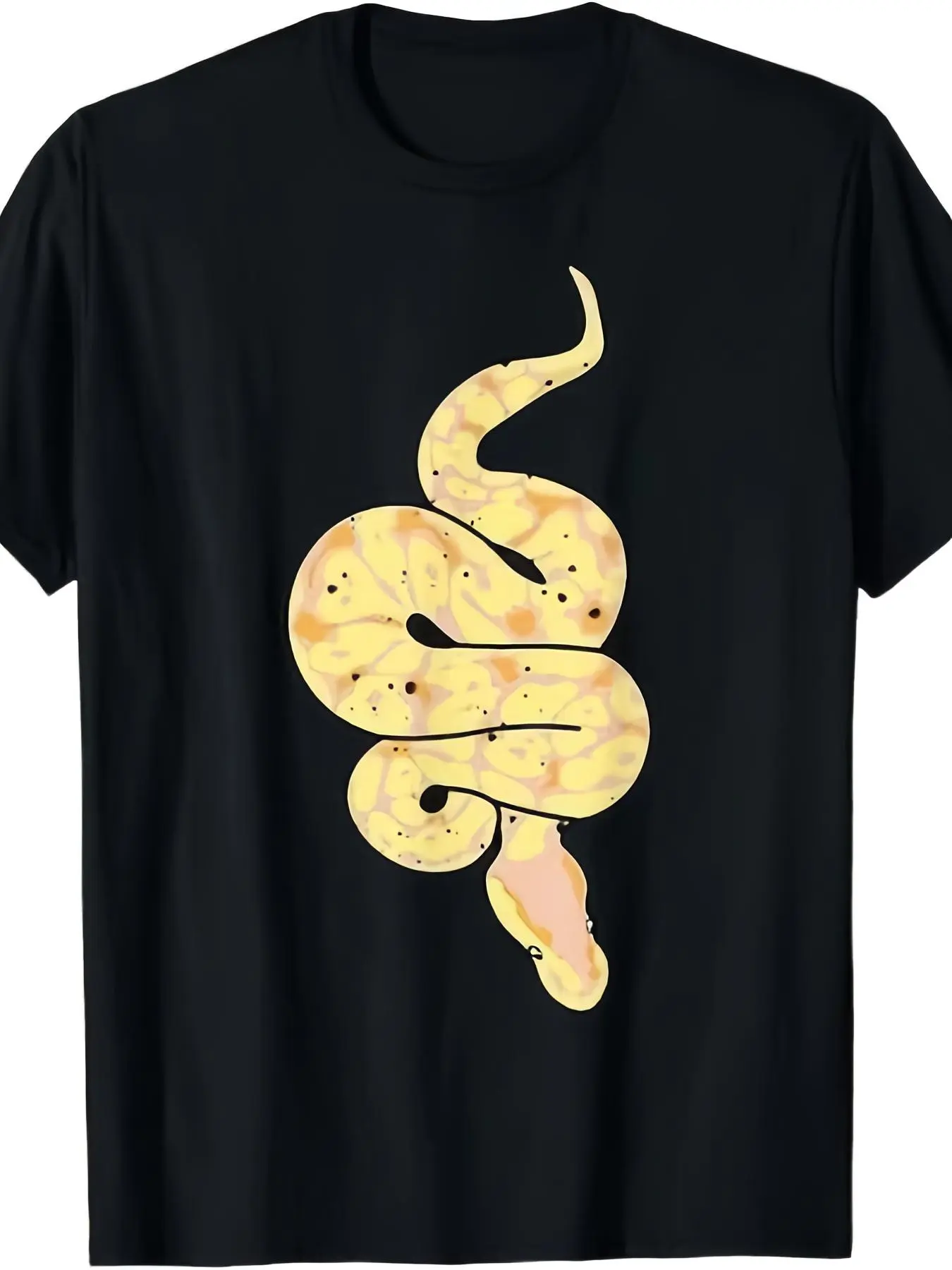 Men's Funny Ball Python & Banana Snake Graphic T-Shirt - Retro Reptile Lover Tee with Noodle Scale Design for Gym, Streetwear & Casual Outfits - Comfortable Round Neck Shirt for Snake Enthusiasts