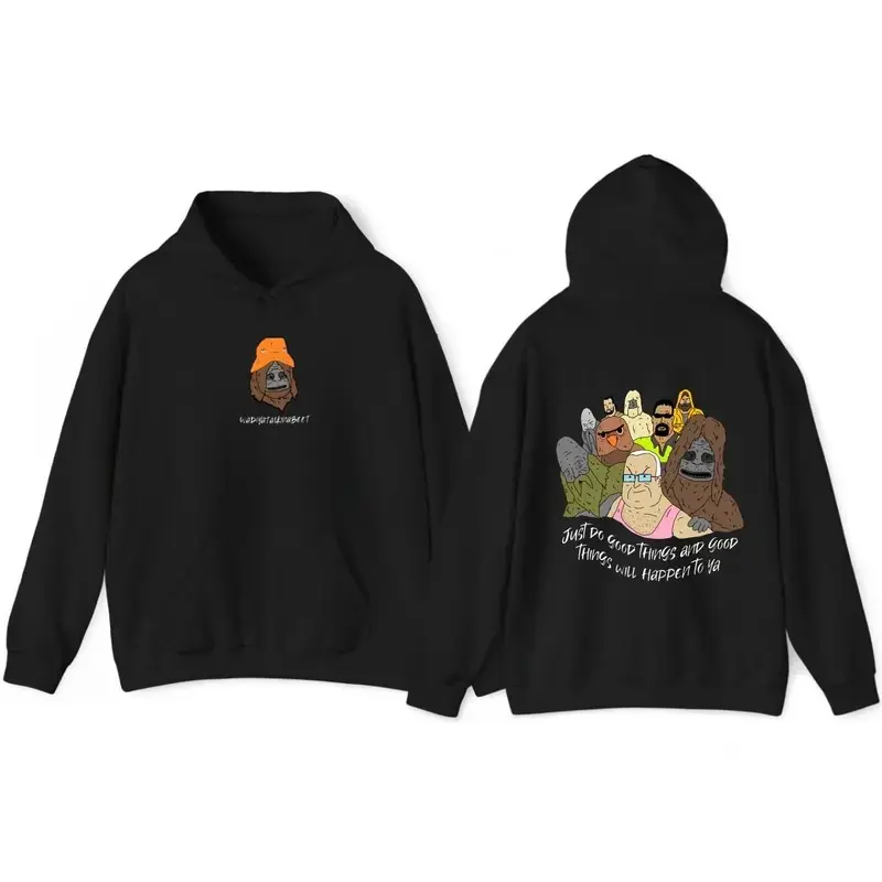 Sassmate Sassy The Big Lez Show 2 Sided Graphic Hoodie Casual Street Style Fleece Fabric Pullover Hooded Sweatshirt Tops Trendy for Women for Men