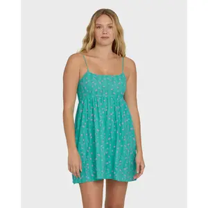 BILLABONG Women's Island Heat Mini Cover-Up, 100% Cotton Airy Breathable Lightweight Slip-On Beach-to-Street Swim Layering Dress