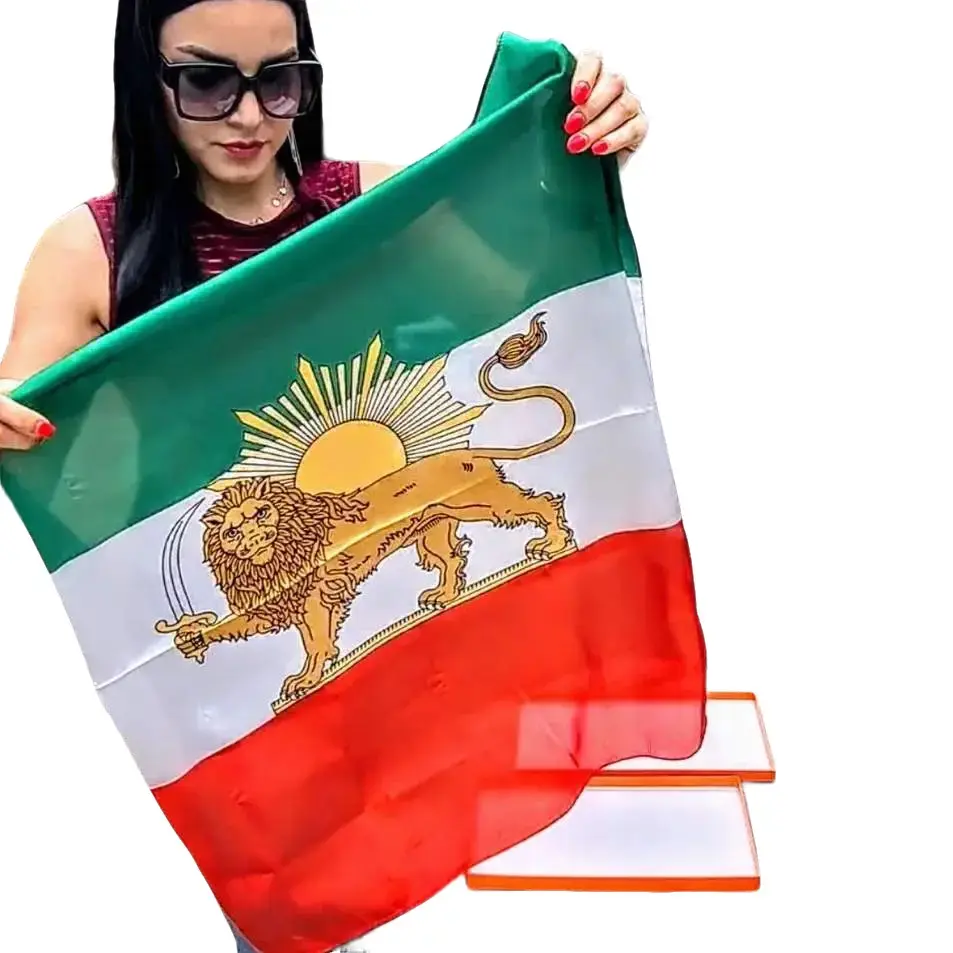 Silk feel scarf Shiro Khorshid Flag IRAN دستمال گردن شیرو خورشید