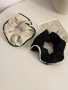 2pcs Fashion Simple Ponytail Contrast Binding Scrunchie Hair Accessory Scrunchies