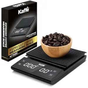 Kaffe Espresso Coffee Scale with Timer 3kg Max 0.1g Precision Backlit LCD Display for Baristas & Coffee Enthusiasts with Easy Unit Conversion and Battery Saving Mode