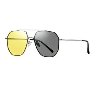 2026 Spring Fashion Trend High-Definition New Sunglasses for Men, Metal Frame Driving and Fishing Glasses turbo flex angular legally blind glasses Classic Black Gold Anti-Blue Light Eyewear women travel accessory funky Vintage Y2K Rectangle fall glass men