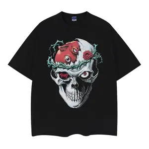 Berserk "Behelit Skull" Heavyweight Vintage Tee 100% Cotton Oversized Anime T-shirt Original Design with DTG Printing Menswear Top men gifts Black Casual Streetwear Crewneck Tshirt Tropical Shortsleeve Baggy