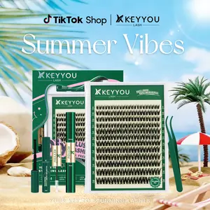 KEYYOU Flora Lash Kit | Spider Lash | Volume Boosting | Waterproof | Long-Lasting | DIY Extensions | 132PCS Cluster Lashes | Soft | Kim & Kylie D curl |Easy DIY At Home | Ultra Thin Band #SpotlightDay