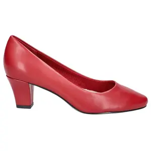 Easy Street Womens Ballari Round Toe Block Pumps Dress Casual Low Heel 1-2" - Red
