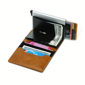 Sleek Men'S Pu Leather Bifold Wallet - Rfid Blocking, Slim & Stylish Front Pocket Design With Card Holder
