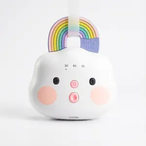 Smily Mia Portable Baby Soother with Night Light – White Noise Sound Machine for Crib & Travel, 5 Shushing & 9 Relaxing Sounds, 40-Hour Playtime, Auto-Off Timer, Memory Function, Adjustable Strap – Newborn Essentials for Sleep & Crying Relief