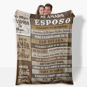 Regalo para Mi Esposo Manta,Gifts Blanket 60"x50", Gifts for Husband in Spanish, Husband Birthday Gifts, Husband Gift from Wife, Regalos de Cumpleaños/Aniversario/Valentín para Esposo