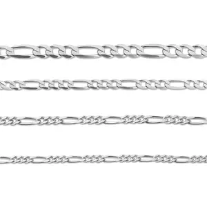 STERLING SILVER FIGARO CHAIN